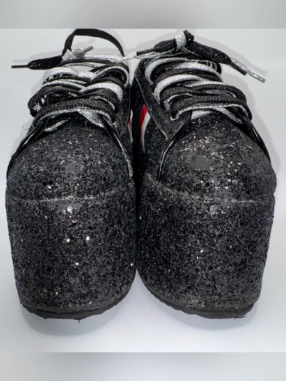 ✨ Cape Robbin Black Glitter Platform Sneakers | women 9/EU40